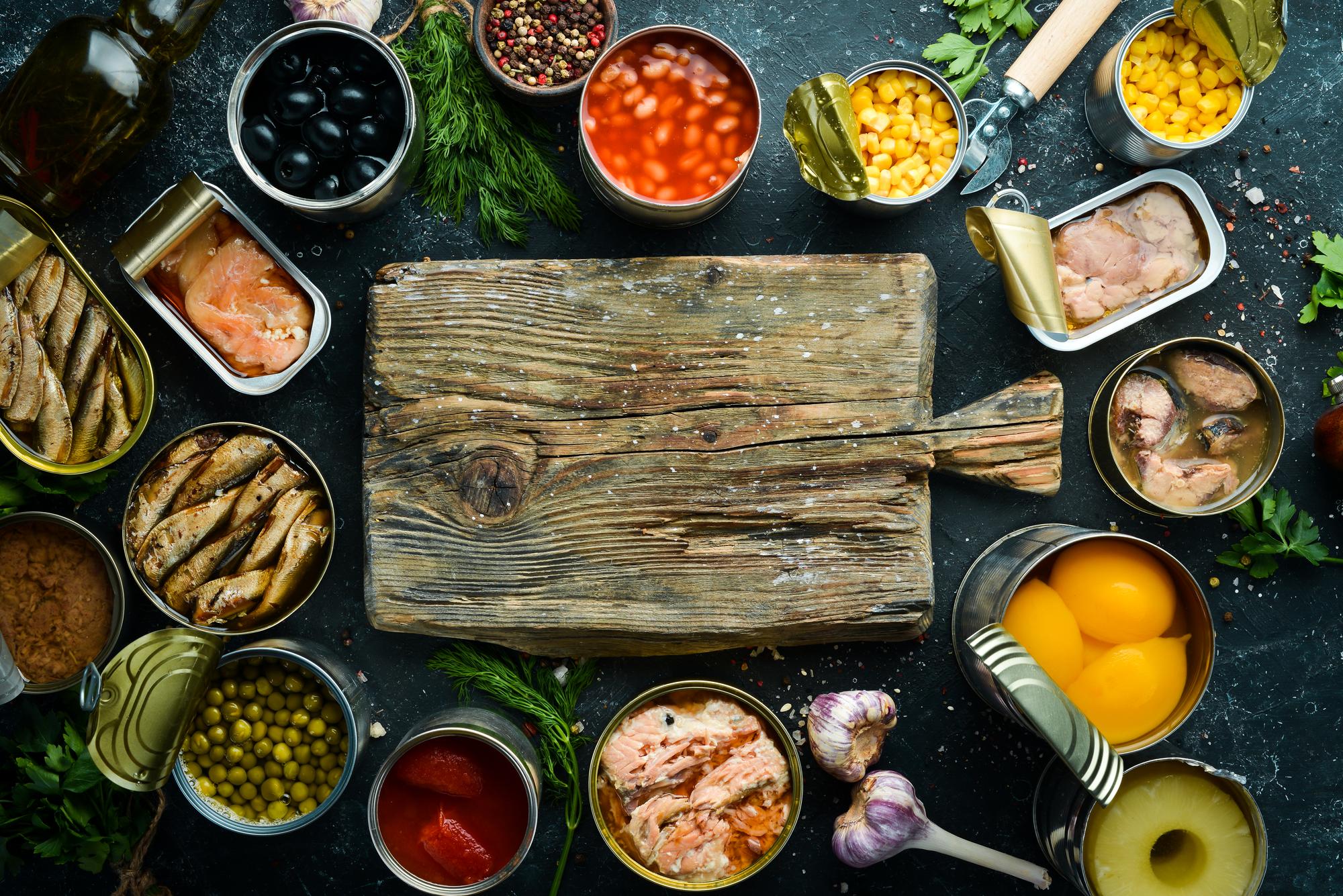 lygiagretūs ingredientai ant lentos